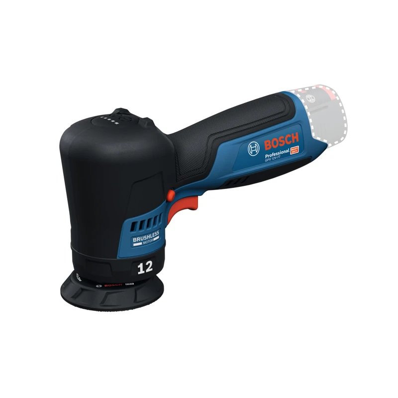 Bosch Professional 12V System Cordless Polisher GPX 12V-77 (incl. Mounted 77mm Velcro Backing pad, polishing Foam Cut pad 77mm)