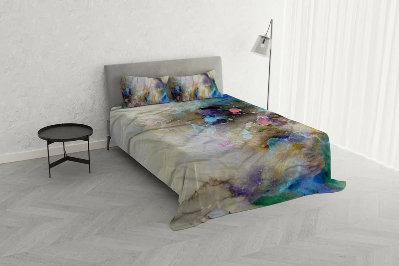 KIO622 KIO622 Double Bed Set, 100% Microfibre Made in Italy – Top Sheet Set 250 x 280 cm + 2 Pillowcases 50 x 80 cm with Inner Flap – Digital Print