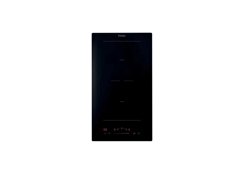 Haier Series 2 HAB32SC Induction Hob, 2 Cooking Zones, Width 30 cm, Central Slider, 3.6 Kw Power, 9 Power Levels + Booster, Timer, Child Lock, Black