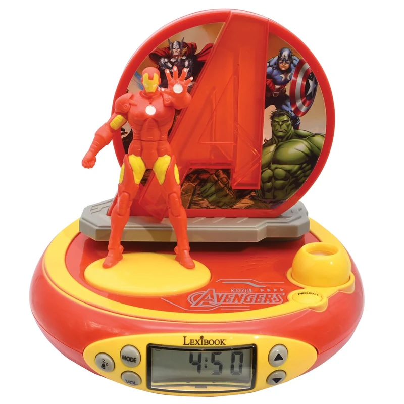 LEXIBOOK, Iron Man Projector Radio Clock, RP510AVLXB