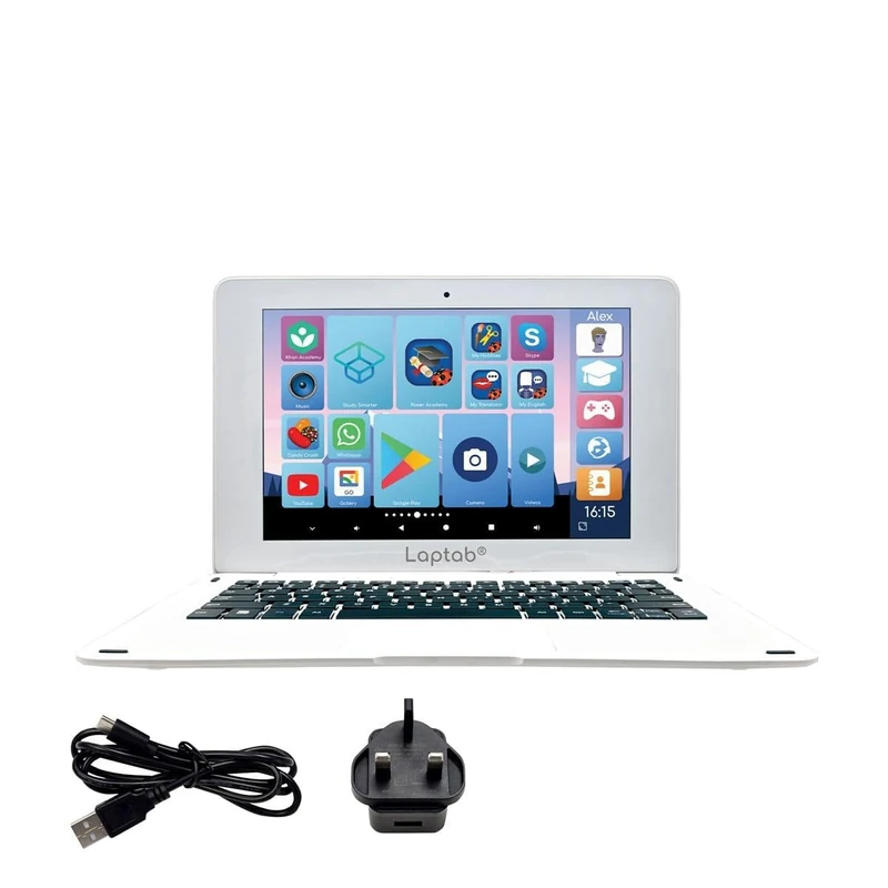 LEXIBOOK LAPTAB® 11, Laptop with touch screen, For the whole family, Educational and fun content, Runs on Android™ 14, Parental controls, Ultra thin and light, LT11ENLXB