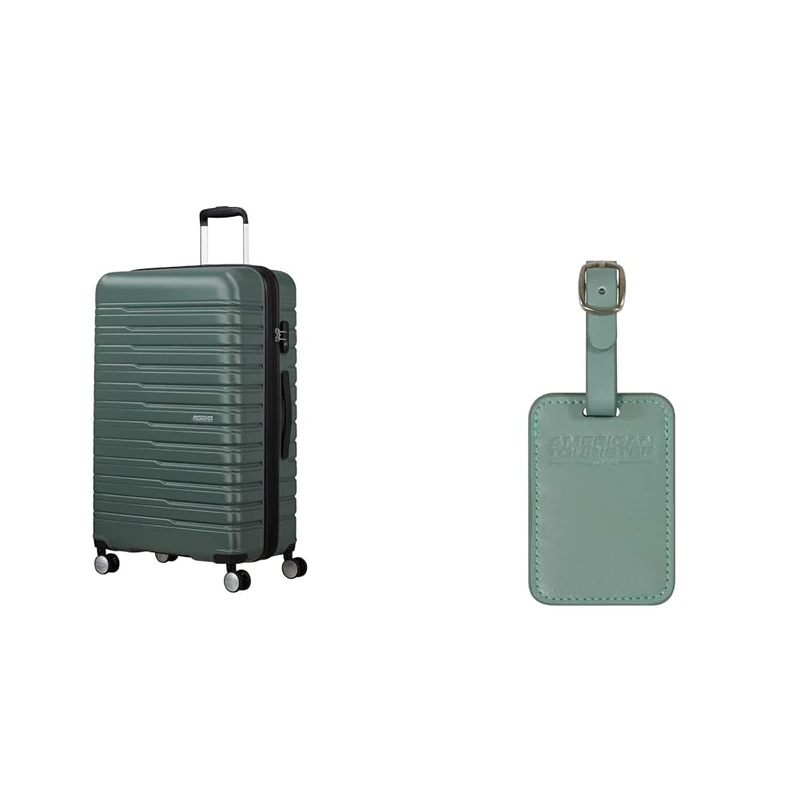 American tourister Flashline spinner L case 78 cm green with luggage tags, iceberg green