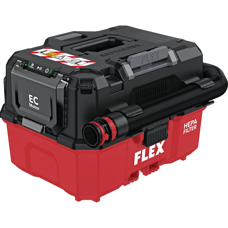 FLEX Battery vacuum cleaner VC 9 L MC 18 RC (9 L, class L, 18 V, with manual filter cleaning and carrying handle/strap, wireless remote control, hose length 1.5 m, stack pack, wet-dry vacuum cleaner - Image 1