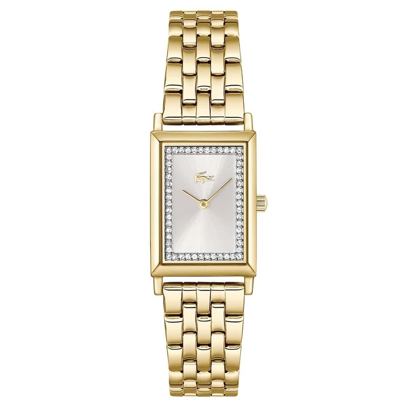 Lacoste Analog Watch for Women with Yellow Gold Toned Bracelet