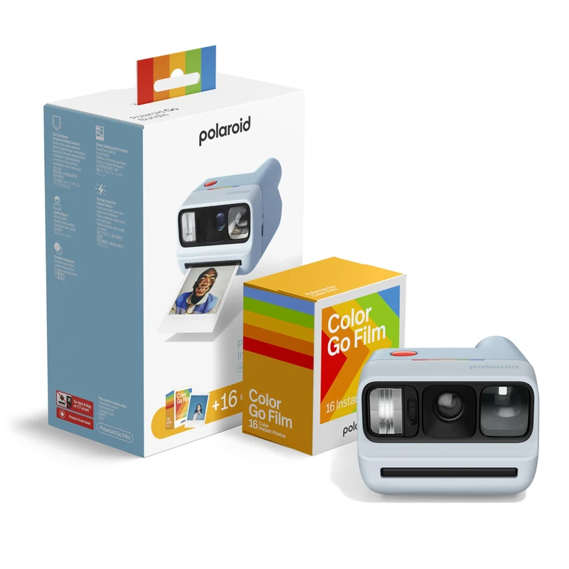 Polaroid - Bundle Instant Camera Go Gen 3 Light Blue + Go Color Film (16 Photos) - Image 1