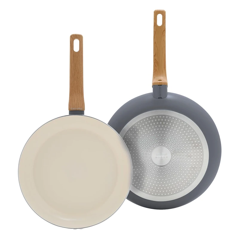 GreenPan Essence Set of 2 Frying Pans 26 cm and 30 cm Non-Stick Thermolon