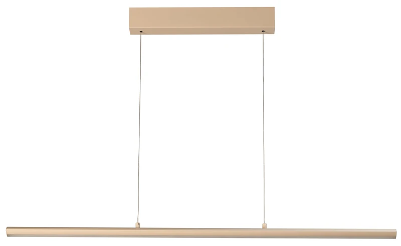 Borena Pendant Light Sand Colour Cable Lift Length 113 cm Width 6.5 cm Height Adjustable 70-180 cm with Button Continuously Dimmable Colour Temperature Setting 3 Levels 1x LED 34W 2700/3350/4000 K