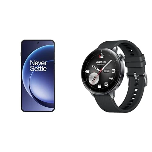 OnePlus 15R 12GB RAM + 512GB Storage- Charcoal Black Watch 3 43mm OPWE242 Black Steel