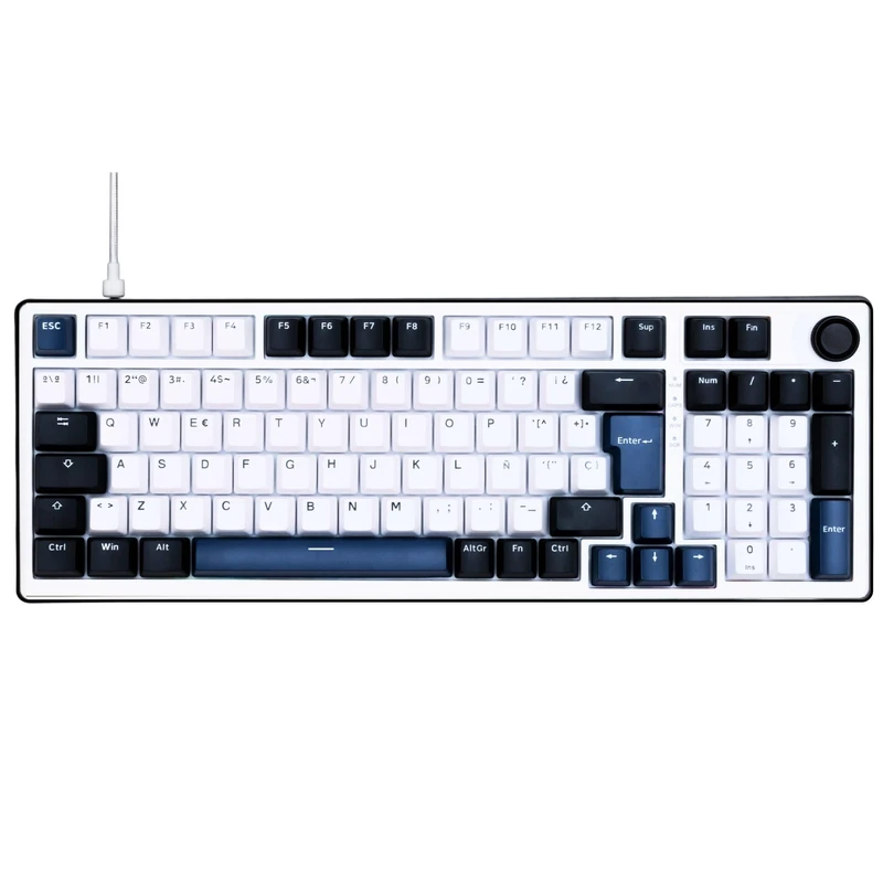 The G-Lab KEYZ Elite 400 HE BW - Hall Effect 96% QWERTY Magnetic Keyboard with Ñ, 8000 Hz Rapid Trigger, Adjustable Activation - Hot Swap Gaming Keyboard, RGB and Customizable Macros - Windows/Mac - Image 1