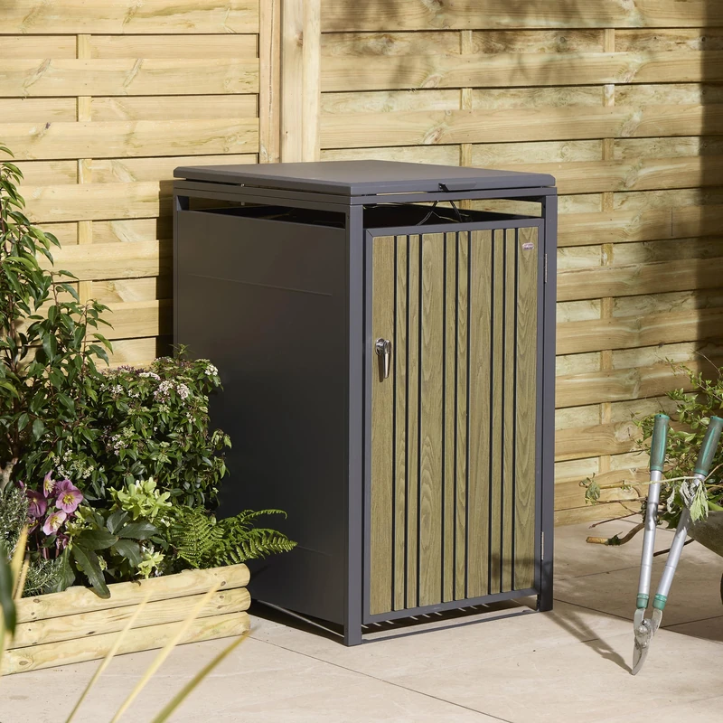 Rowlinson Wimbledon Single Bin Store - Oak