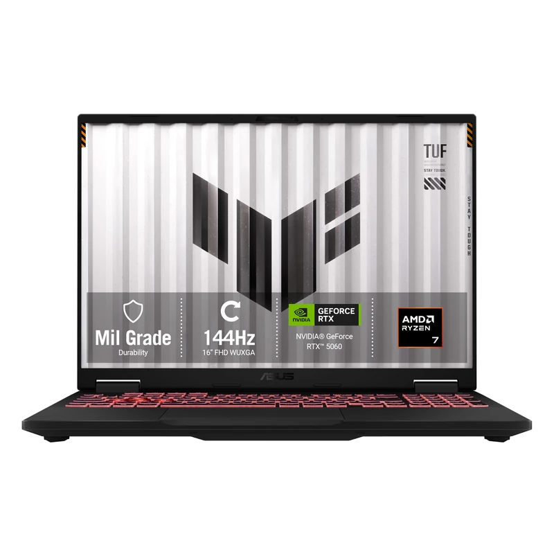 ASUS TUF Gaming A16 FA608PP Gaming Laptop | 16.0" WUXGA 144Hz Screen | AMD Ryzen 9-8940HX | NVIDIA GeForce RTX 5070 | 16GB RAM | 1TB PCIe SSD | Windows 11