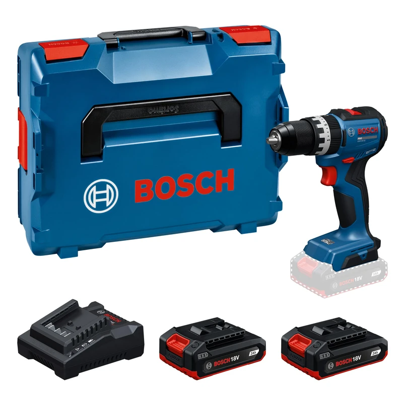Bosch PRO 18V System Cordless Impact Drill Driver GSB18V-52 (incl. GBA 18V 2.0Ah, GAL 18V-20, L-BOXX)