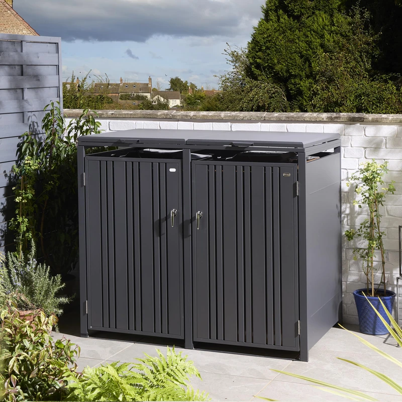 Rowlinson Wimbledon Double Bin Store - Anthracite