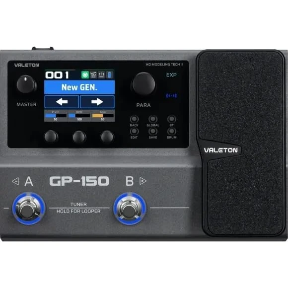 Valeton GP-150 Guitar Multi Effects Processor – 140+ Effects, 45 Amp Models, IR Loader, Expression Pedal, USB Audio Interface, Drum Machine, Looper, Headphone Output