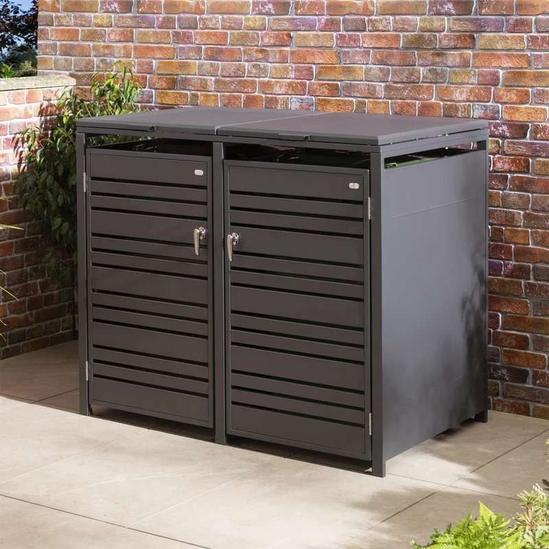 Rowlinson Chelsea Double Bin Store - Anthracite