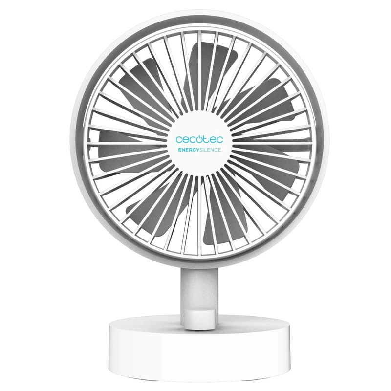 Cecotec EnergySilence 2000 Portable Desk Cool Wireless Desk Fan. Powerful 2000 mAh Battery, 6 Inch Diameter, Rotary Wheel for Intensity, Automatic Oscillation, Breeze Mode, Tilt - Image 1