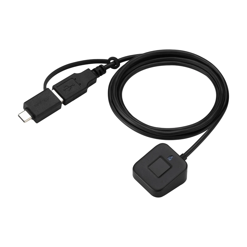 Kensington VeriMark Desktop 2.0 Fingerprint Reader for Windows Hello & Windows 11, USB-C & USB-A Connectivity, Passwordless Security Key for Copilot+ PCs, Black, K64741WW - Image 1