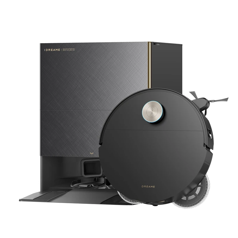dreame X50s Ultra Robot Vacuum and Mop, 7.95cm Ultra-Thin Design, 8.8cm Obstacle Clearing, 35000Pa Suction, Self Emptying&Refilling, Mop Self-Cleaning, 100% Detangling, 280+ Obstacle Avoidance