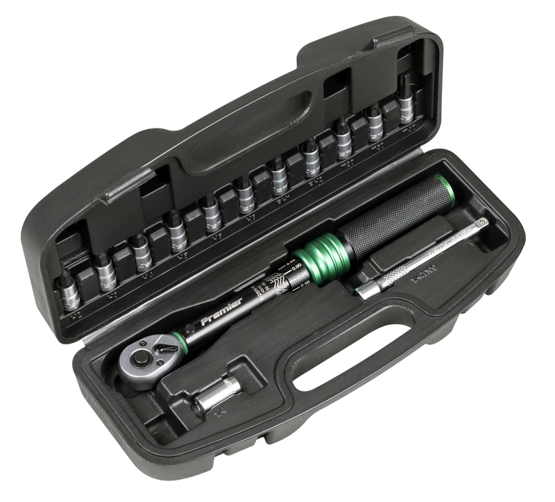 Sealey Premier Torque Wrench Set 1/4" Sq Drive 5-25Nm 14pc - STW911B