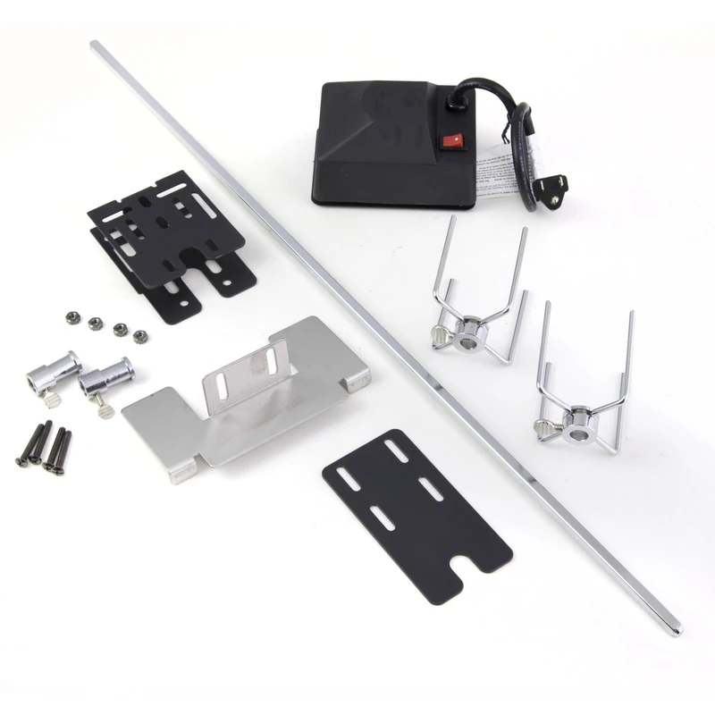 Char-Broil Universal Rotisserie, Electric Motor, One-Piece Spit Rod, Two 4-Prong Meat Forks, UK Plug
