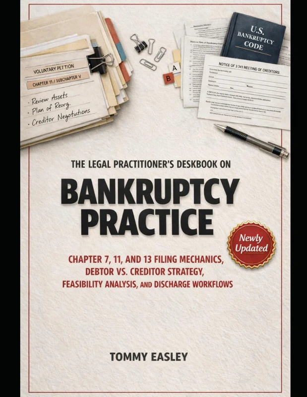 THE LEGAL PRACTITIONER'S DESKBOOK ON BANKRUPTCY PRACTICE: CHAPTER 7, 11, AND 13 FILING MECHANICS, DEBTOR VS. CREDITOR STRATEGY, FEASIBILITY ANALYSIS, AND DISCHARGE WORKFLOWS - Image 1