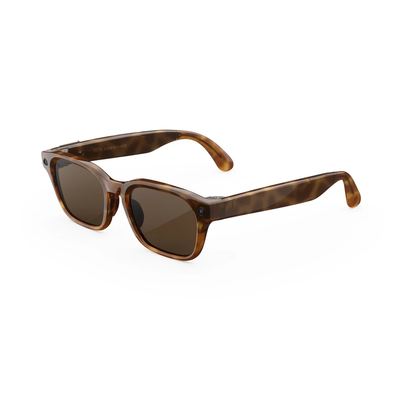 Meta Adventurer Classic Tortoise | AI glasses for women, men AI, 12MP camera, live translate – 3K HD resolution – 8+ hour battery – Range of sizes – Brown lenses - Image 1
