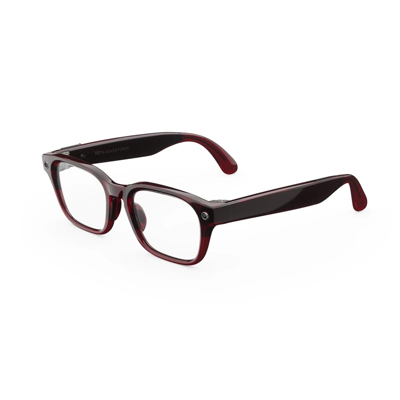 Meta Adventurer Merlot | AI glasses for women, men AI, 12MP camera, live translate – 3K HD resolution – 8+ hour battery – Transitions® Ruby lenses