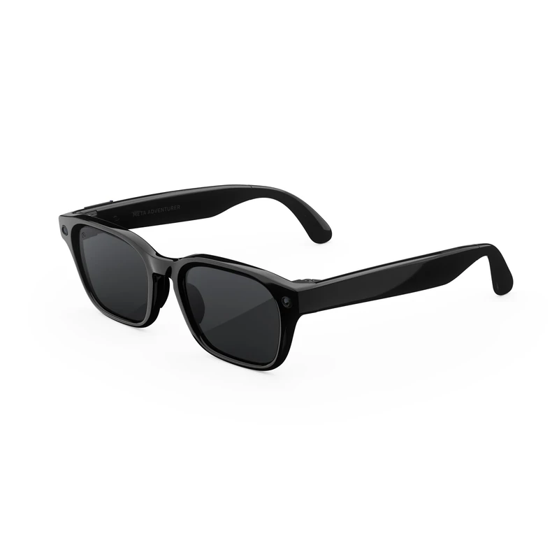 Meta Adventurer Classic Black | AI glasses for women, men AI, 12MP camera, live translate – 3K HD resolution – 8+ hour battery – Polarised Grey lenses - Image 1