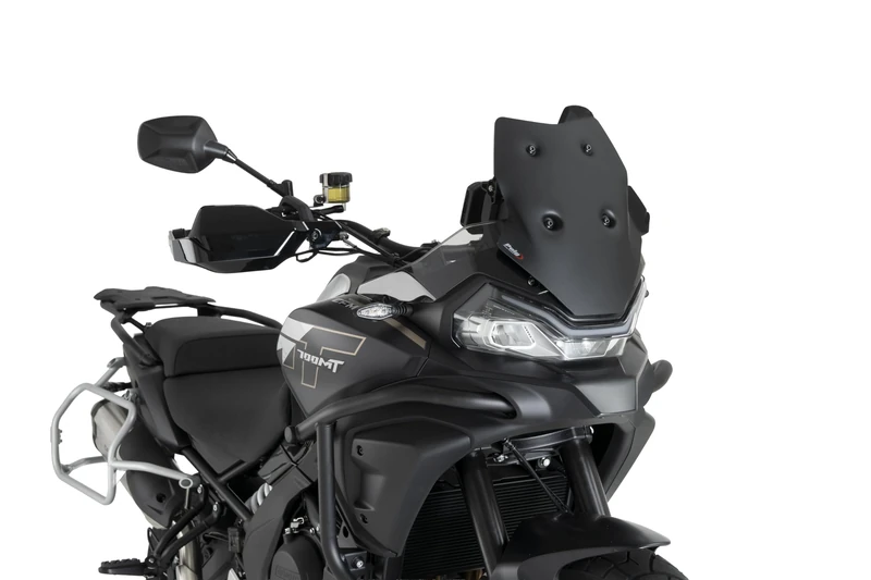 Puig 22836J Sport Screen compact and aerodynamic in high-impact acrylic with rounded profile and sporty design improving protection and visibility, Matte Black