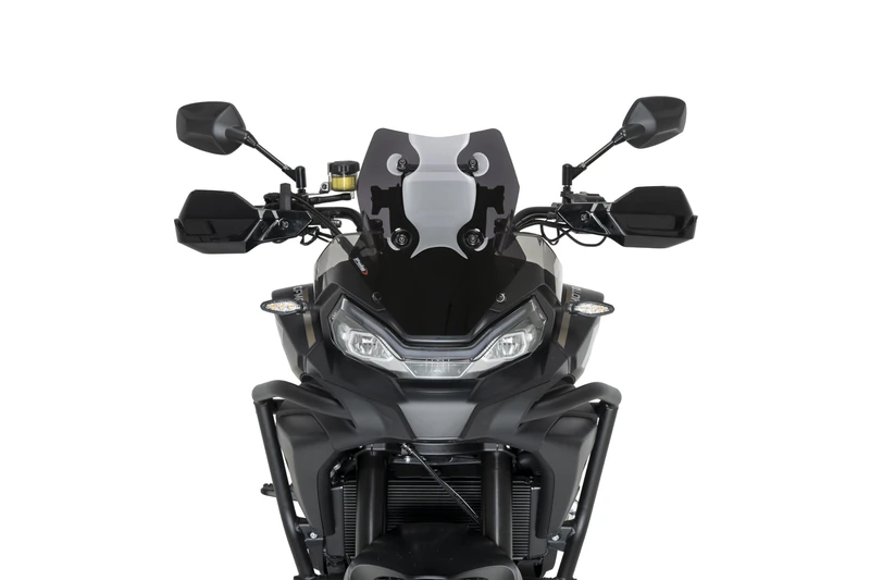 Puig 22836F Sport Screen compact and aerodynamic in high-impact acrylic with rounded profile and sporty design improving protection and visibility, Dark Smoke