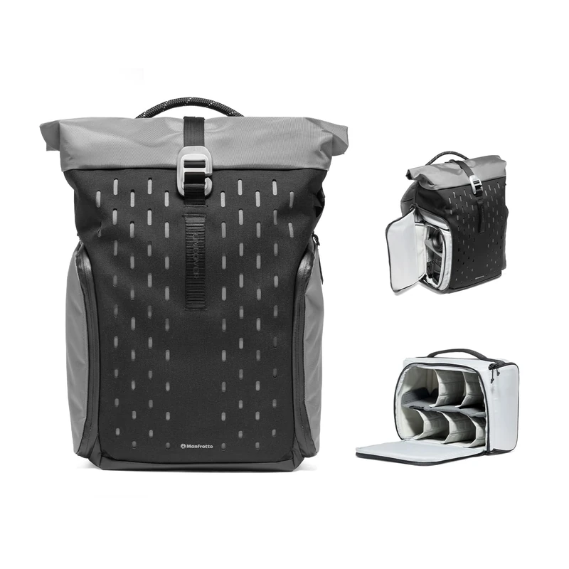 Manfrotto UNCOVER Camera Backpack 30L, Expandable Roll-Top