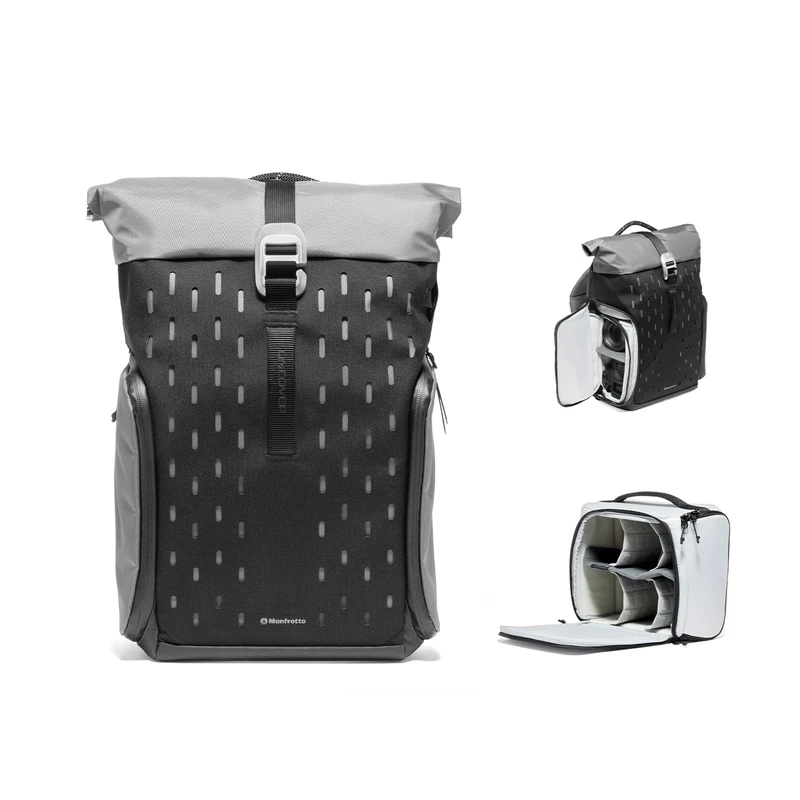 Manfrotto UNCOVER Camera Backpack 24L, Expandable Roll-Top