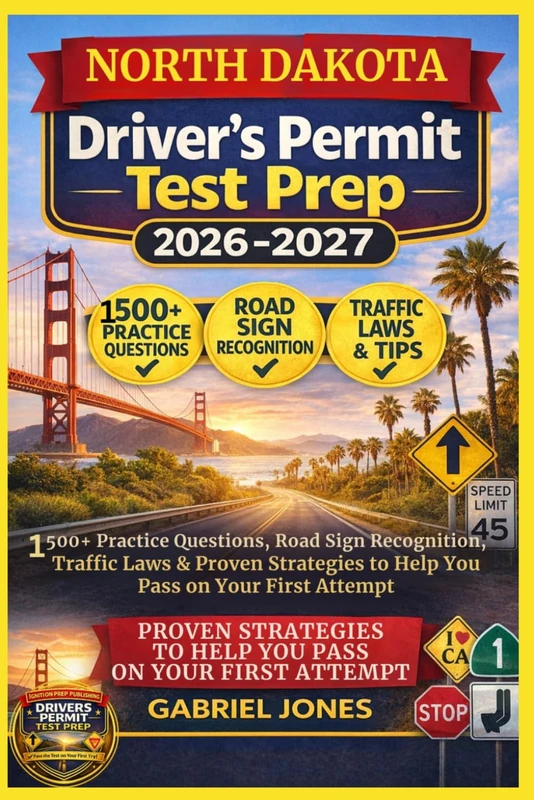 NORTH DAKOTA DRIVER’S PERMIT TEST PREP 2026/2027: I500 Practice Questions, Roads Sign Recognition,traffic Laws&Proven Strategies to Help You Pass on Your First Attempt
