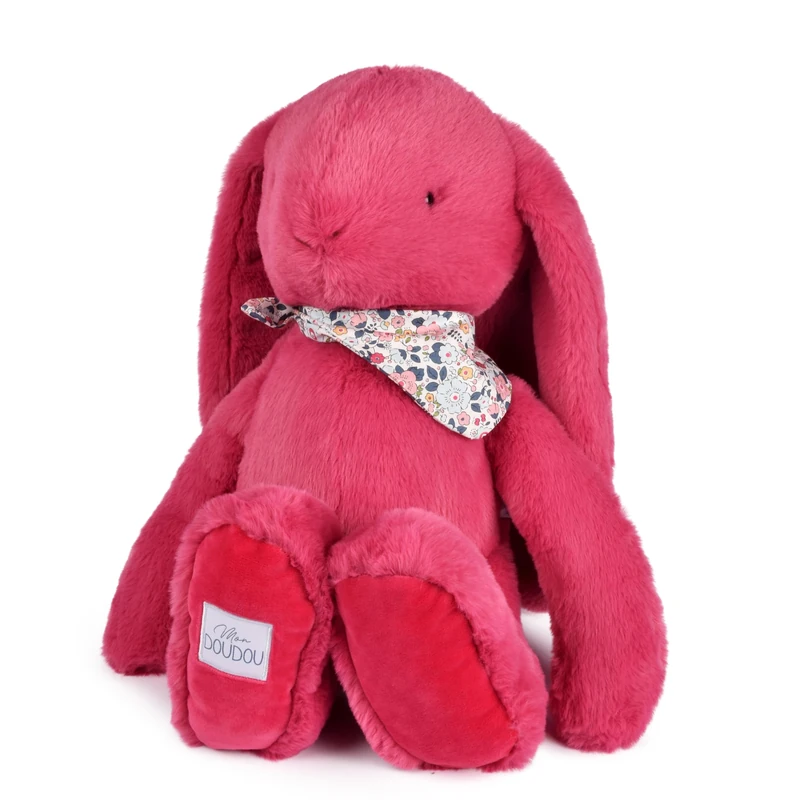 Doudou et Compagnie Fleurette Rabbit - Fuchsia 50 cm