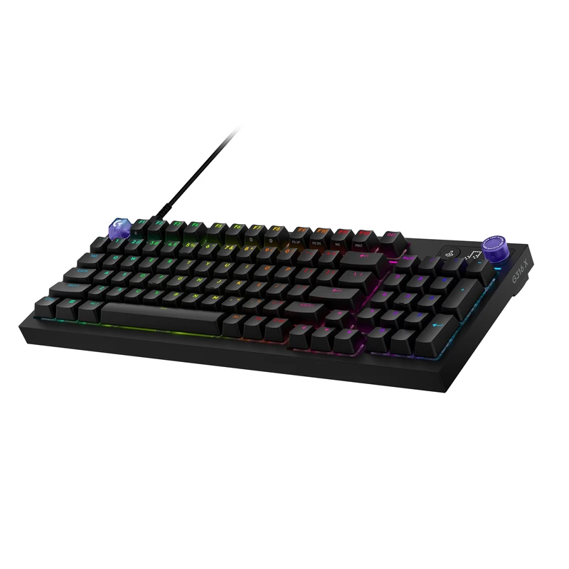 Logitech G316 X 98 Gaming Keyboard, 8 kHz Report Rate, Hot-Swappable Tactile Switches, Gasket Structure, LED Dot Matrix Display & Dial, Double Shot PBT Keycaps, USB-C, RGB LIGHTSYNC, for PC
