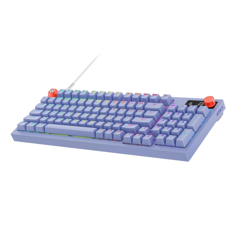 Logitech G316 X 98 Gaming Keyboard, 8 kHz Report Rate, Hot-Swappable Tactile Switches, Gasket Structure, LED Dot Matrix Display & Dial, Double Shot PBT Keycaps, USB-C, RGB LIGHTSYNC, for PC