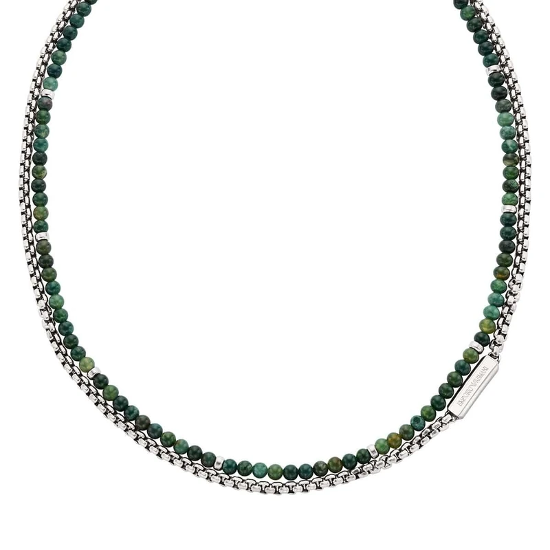 Emporio Armani Men's Silver-Tone Necklace, EGS3313040