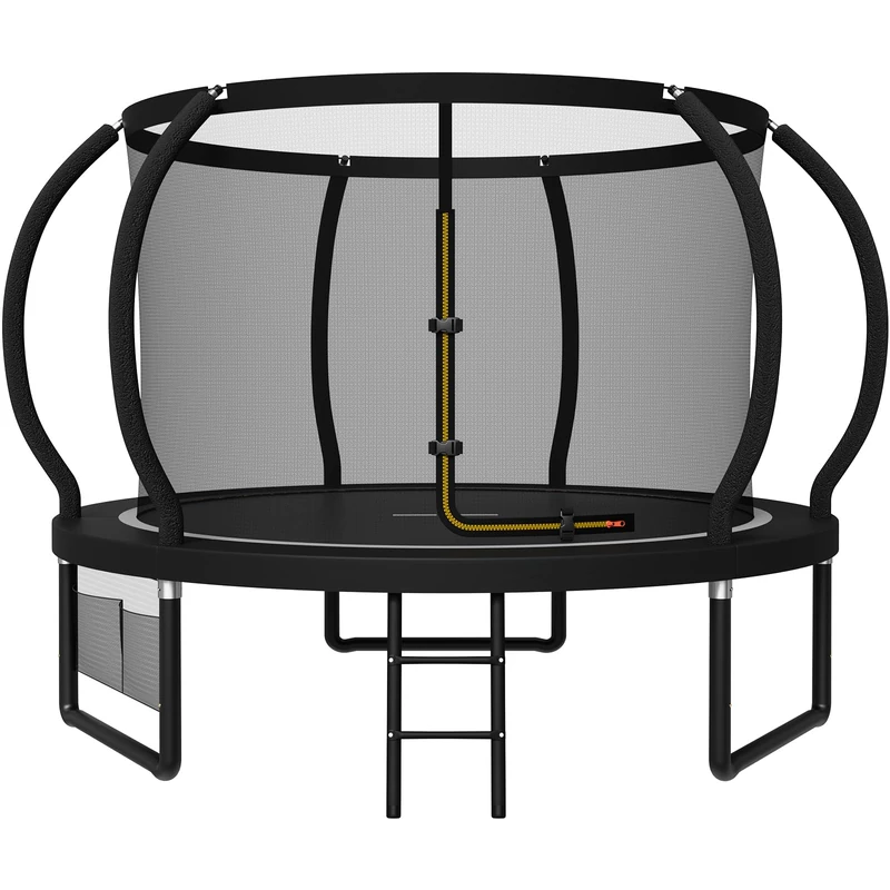 JUMMICO Garden Trampoline for Children, 6ft/7.5ft/10ft/12ft/14ft/16ft Trampoline Outdoor Safety net and Padded Poles for Children Indoor Outdoor Fitness,Maximum up to 150 kg