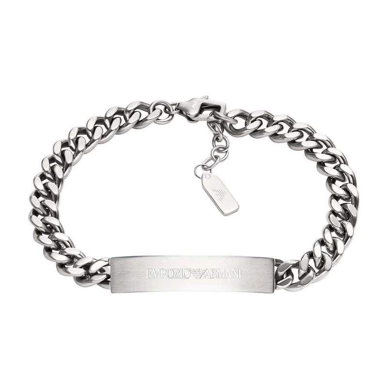 Emporio Armani Men's Silver-Tone Bracelet, EGS3304040 - Image 1
