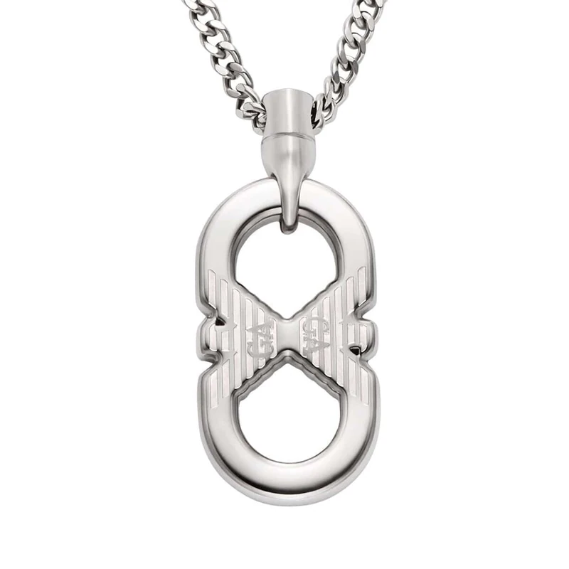Emporio Armani Men's Silver-Tone Necklace, EGS3300040