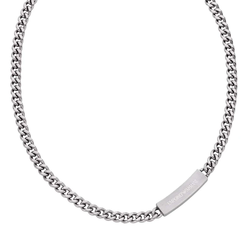 Emporio Armani Men's Silver-Tone Necklace, EGS3303040 - Image 1