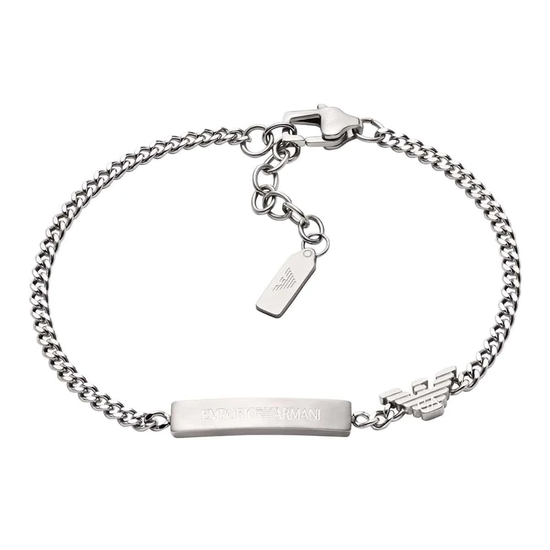 Emporio Armani Men's Silver-Tone Bracelet, EGS3310040 - Image 1