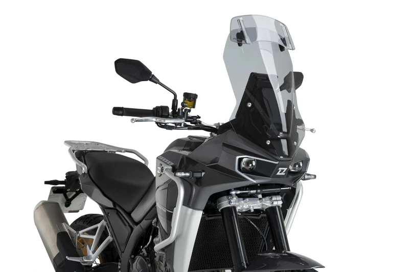 Puig 22371H Touring Windscreen With Smoked Visor designed to improve aerodynamics, optimize wind protection and offer greater comfort and stability during riding on any type of route