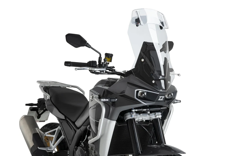 Puig 22371W Touring Windscreen With Transparent Visor designed to improve aerodynamics, increase wind protection and offer more comfortable, stable and safe riding on all kinds of routes