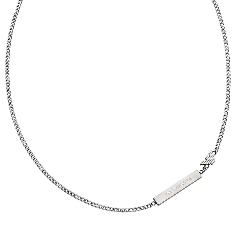 Emporio Armani Men's Silver-Tone Necklace, EGS3309040 - Image 1