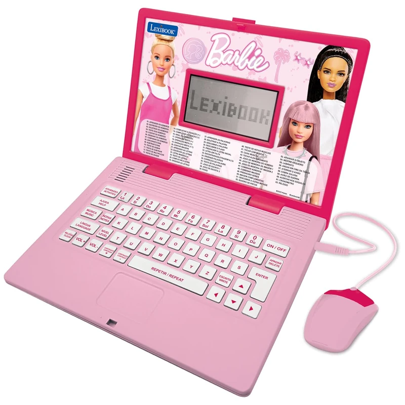 LEXIBOOK, Barbie Educational Laptop for kids, JC598BBi4LXB