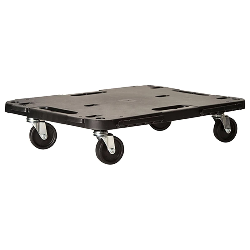 Platform with wheels, in polypropylene 58x38x4 cm, assembled 58 x 38 x 12 cm, with hook system to extend the platform. I - Image 1