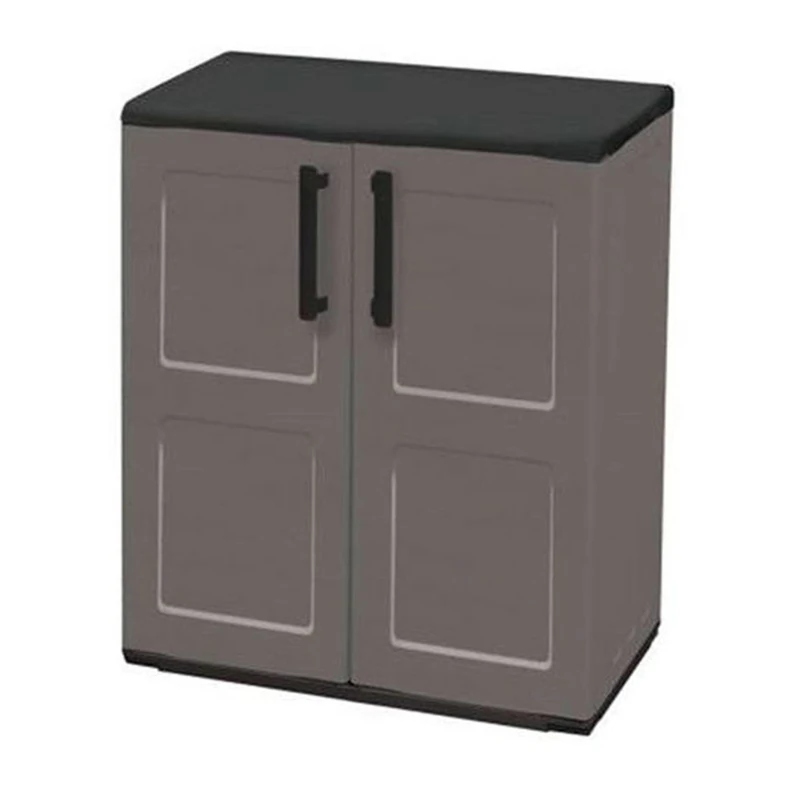 Wardrobe in polypropylene medium height 68x37x84 cm, recyclable and eco-sustainable material, equipped with hinges and adjustable shelf - Image 1