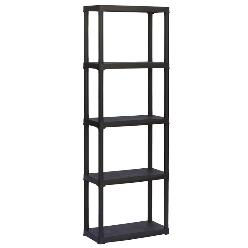 Modular shelf with 5 shelves of 60x30x176 cm in polypropylene
