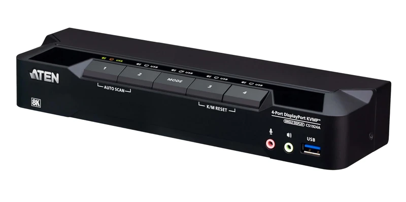 ATEN CS1924A - 4-Port USB 3.0 8K DisplayPort KVMP Switch (Cables included)